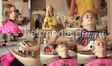Carica l&#39;immagine nel visualizzatore di Gallery, 333 LauraW by Larissa backward salon shampoo in pink PVC cape