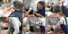 Load image into Gallery viewer, 158 mature lady shampooing forward by boss, old male barber
