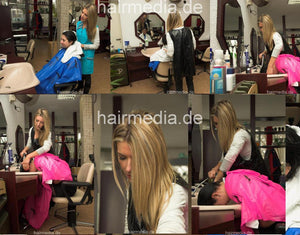 199 2 Melanie by KristinaB forward hair shampooing in PVC shampoocape pink