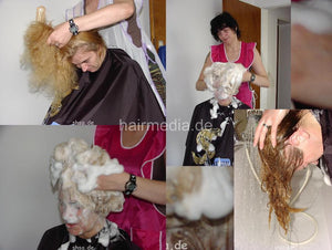911 Petra forced hair and face shampooing by dederon apron barberette