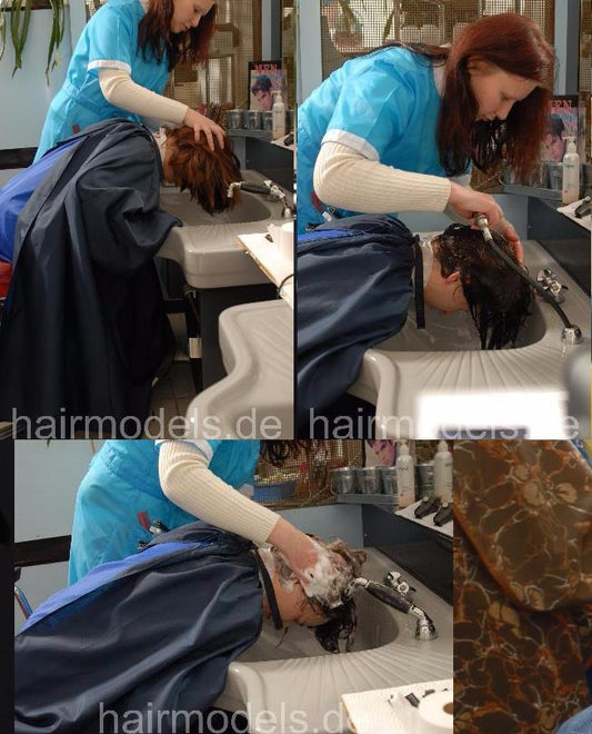 155 ClaudiaB 5 Shampooing  barberette in the bowl by dederon barberette