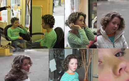 7016 young girl perm 3 wet set on fresh permed hair