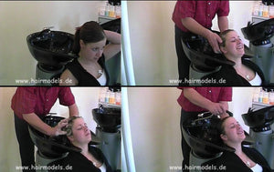 351 Dany student shampooing by barber salon backward hairwash