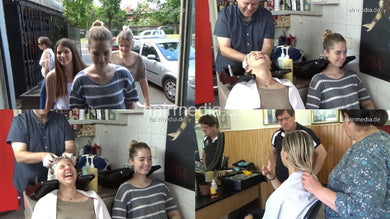 375 Tamara backward shampoo by barber 17 min HD video for download