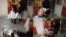 Carica l&#39;immagine nel visualizzatore di Gallery, 377 AnnikaG by Asya salon backward hairwash in heavy grey vinyl shampoocape