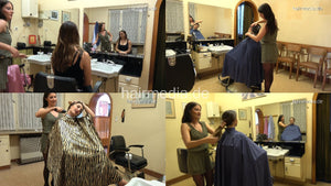 1034 Damaris caping in barbershop by SarahS