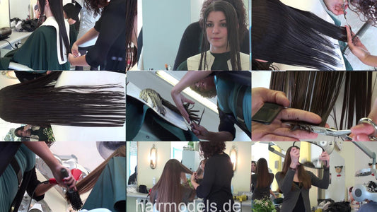 8043 3 haircut and style long hair Frankfurt salon