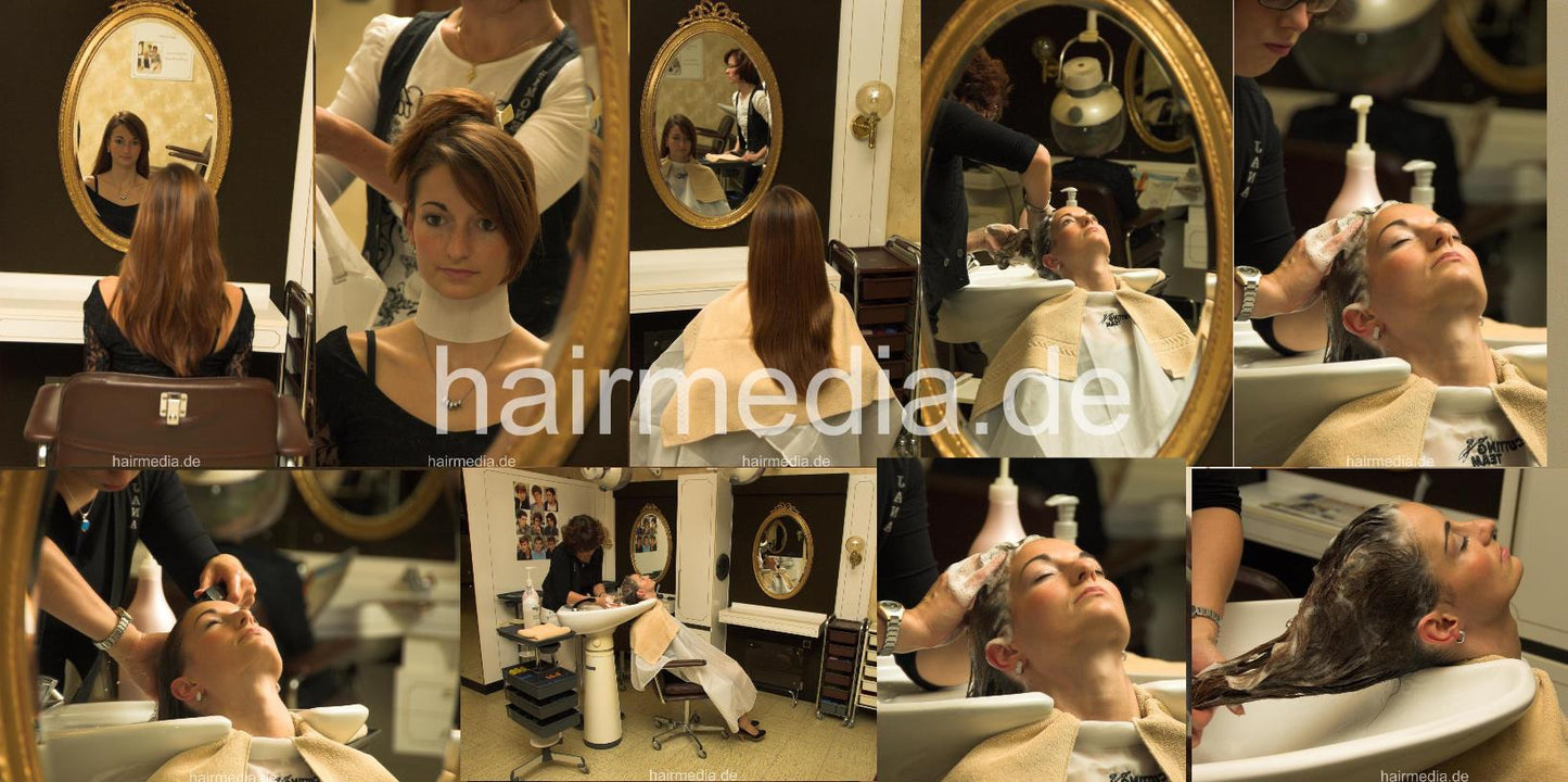 6091 Nicole 3 wash salon backward shampooing