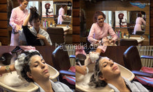 将图片加载到图库查看器，357 Aylin by Zeynep backward shampoo very thick hair in pink RSK Nylonkittel