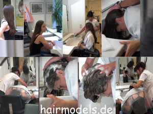 785 Rebekka shampooing forward hairwash by mature barberette