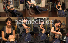 Load image into Gallery viewer, 6098 VictoriaK 2 teen blond hair wash shampooing in black salon sink by NadineK