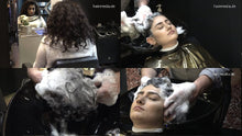 将图片加载到图库查看器，381 Melisa dominatrix Aliyah thick hair extrem long pampering backward shampoo by barber