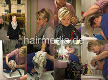 Carica l&#39;immagine nel visualizzatore di Gallery, 6115 Barberette MelissaHae 1 forward wash by her boss in salon
