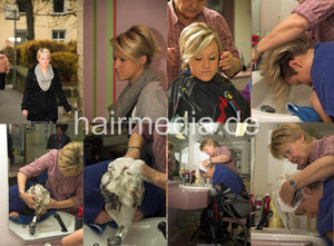 6115 Barberette MelissaHae 1 forward wash by her boss in salon