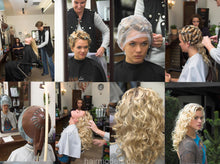 Load image into Gallery viewer, 782 Lena wet set, metal hooddryer, hairnet and blonde curls