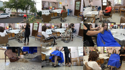 8155 EvaK drycut barberchair in highheels by Kia