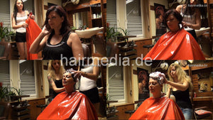 361 Talya 1 upright hairwash in vinyl shampoocape