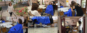 8155 MelanieC thick hair in barbershop dry cut haircut by readhead barberette TRAILER