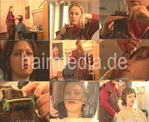 0054 russian barberette Olga 1990 vintage wash and set 22 min video for download