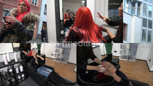 7095 Charline 1 redhead salon shampooing backward in black bowl