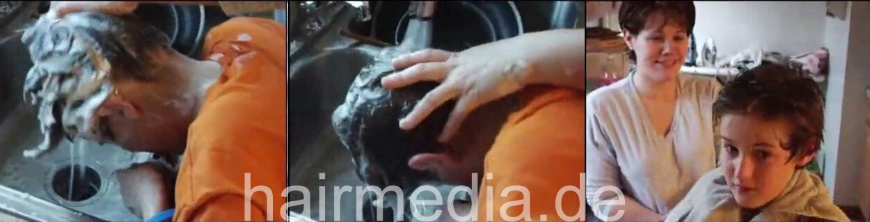 276 Ceddy by mom rinse after shampoo at kitchensink 122sec video for download