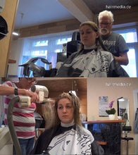 Load image into Gallery viewer, 8063 NadineD s0530 2 cut and blow in barber shop men watching