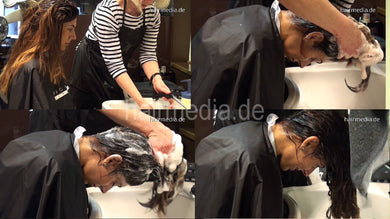 4012 Jemila 2 thick hair forward shampoo hairwash by mature barberette