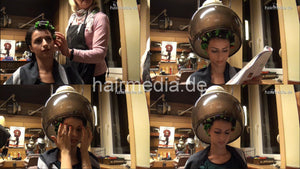 6169 Sahra set thick black hair traditional german salon mature hairdresser