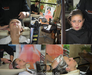 6025 Franziska teen pampering shampoo backward