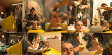 Carica l&#39;immagine nel visualizzatore di Gallery, 271 1 Kevin long hair guy backward salon hair wash shampoo by fresh shampooed AnjaS