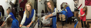 199 Bristi 2 forward hairwash salon shampooing by KristinaB in blue nylon apron