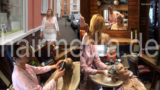 357 Laura 1 by MelanieP backward shampoo pink apron shampoogirl