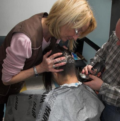 8028 Kerstin cut and nape buzz punishment slideshow
