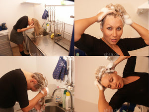9122 TatjanaN at home kitchensink self shampooing hairwash