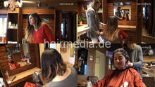 Load image into Gallery viewer, 9074 01a OlgaO by SaraG upright salon shampooing in red cape