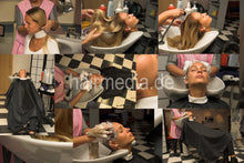 Cargar imagen en el visor de la galería, 1026 Xara backward shampoo teen hairwash by KristinaF in pink apron