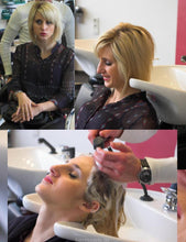 Laden Sie das Bild in den Galerie-Viewer, 8027 Mannheim Oliwia 1 blonde bob salon backward shampooing hairwash by barber
