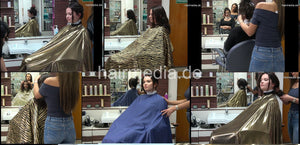 1045 Sneschana caping in vintage frankfurt barber salon