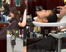 Load image into Gallery viewer, 749 Eunji shampooing korean hair backward in Berlin vintage salon