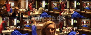 1007 3 Nadine by KerstinHR in rollers and hairnet backward shampoo hairwash
