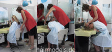 Load image into Gallery viewer, 643 Barberette NancyJ 1 head shampoo forward wash