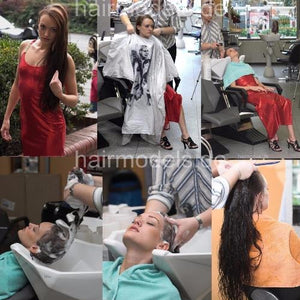 139 long hair shampooing backward 3 models 71 min video DVD