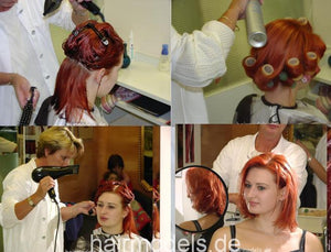 b003 Jeanette shampoo backward and blow redhead in Meschede, Germany