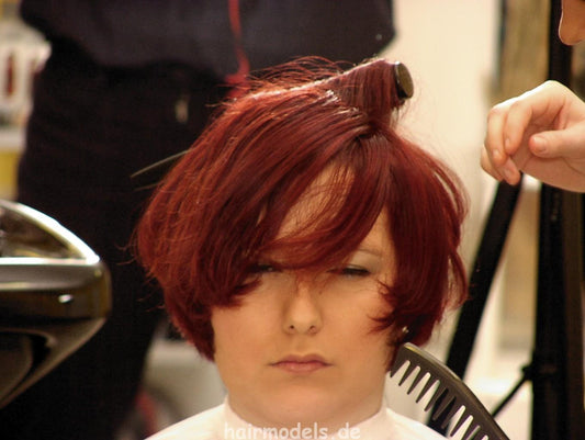 b003 KerstinS Chemnitz redhead barberette blow out by colleauge