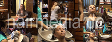 Load image into Gallery viewer, 357 Agata by Aylin backward shampoo salon hairwash in green apron