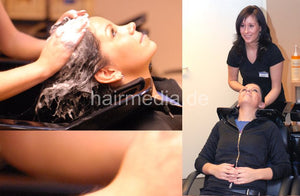 731 teen hairdressing student fakeperm, shampooing