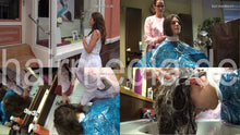 Charger l&#39;image dans la galerie, 357 Julia 1 by MelanieP forward shampoo hairwash in heavy blue plastic shampoocape