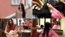 将图片加载到图库查看器，1021 JuliaW backward shampoo and blow by Romana very thick and long hair