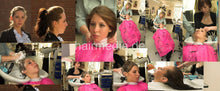 Laden Sie das Bild in den Galerie-Viewer, 6102 3 Hanna shampooing hairwash in pink shampoocape PVC