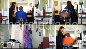 520 mature forward salon hairwash in vintage salon in small village 1998